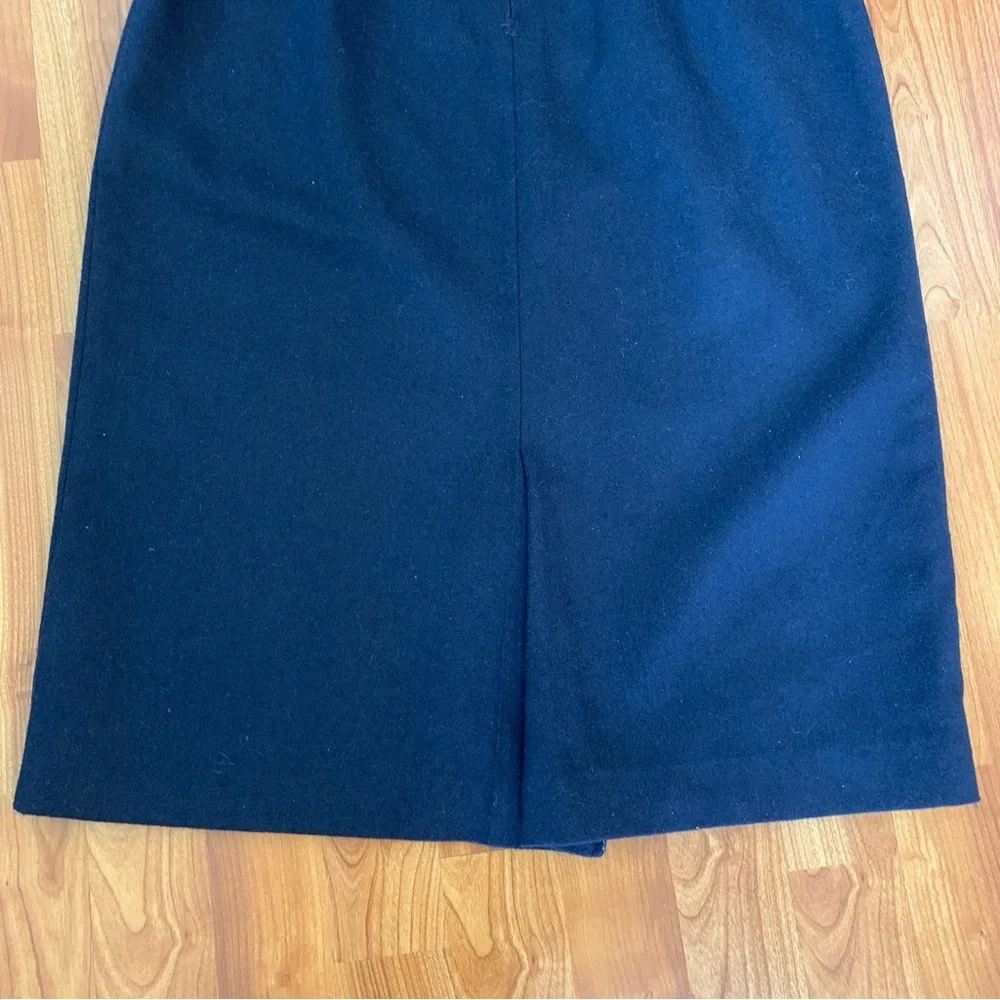 Custom blue wool skirt size 6